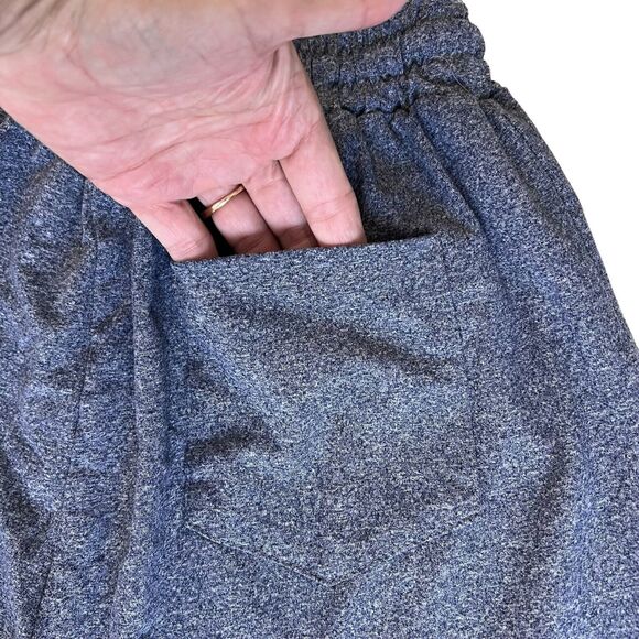 Comfy Blue Sweatpants Women's Medium Loungewear Yoga Pants Pockets Stretch Cozy - Picture 8 of 14